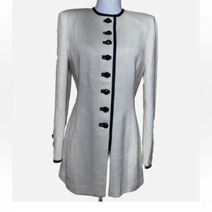 St. John White and Black Blazer